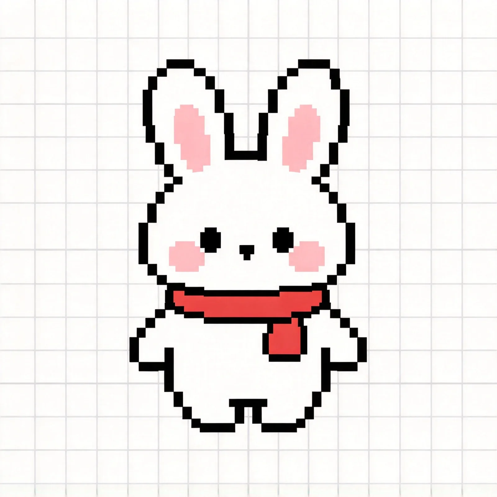 🐰 红围巾小兔全身